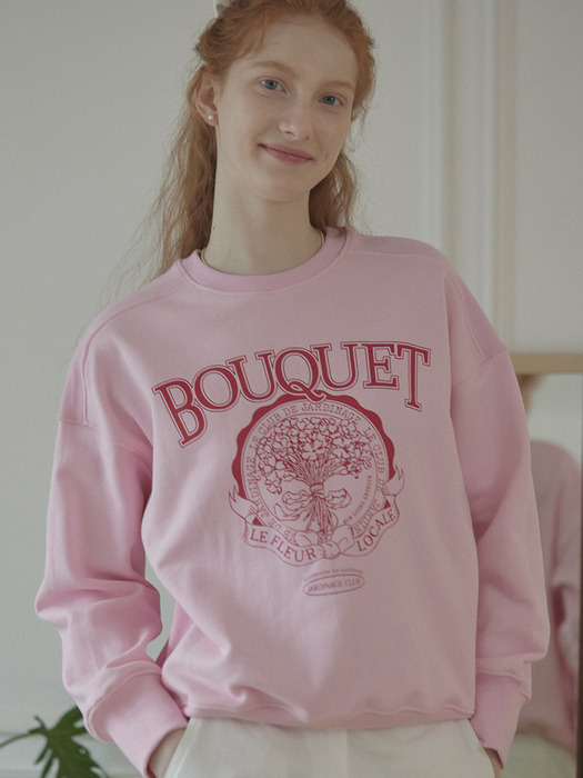 Bouquet Flower Sweatshirt - Pink