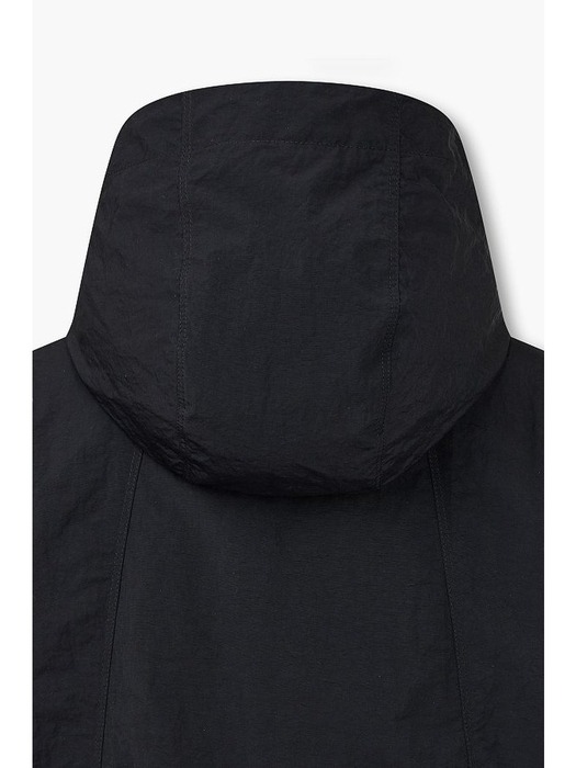 AX 여성 로고 패치 후디드 집업 점퍼(A424110009)블랙