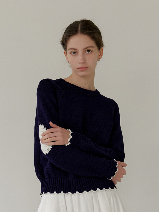 COLOR WAVE KNIT_NAVY