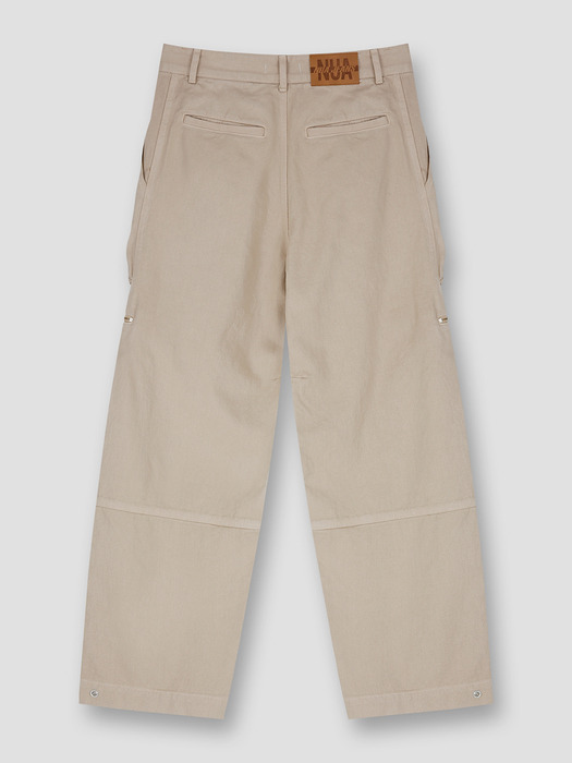 cargo dyeing pants w_beige