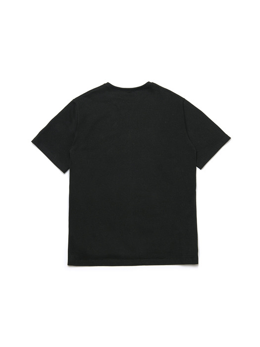 round detail ½Tee shirts_black