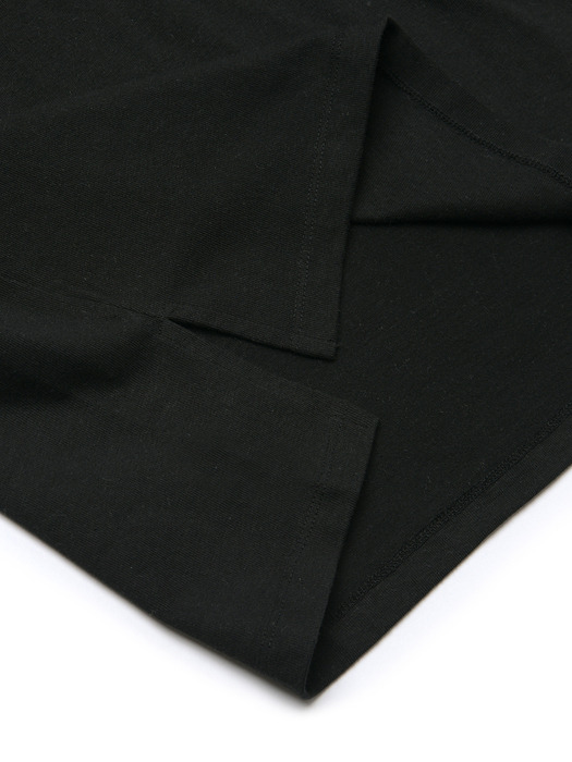 round detail ½Tee shirts_black