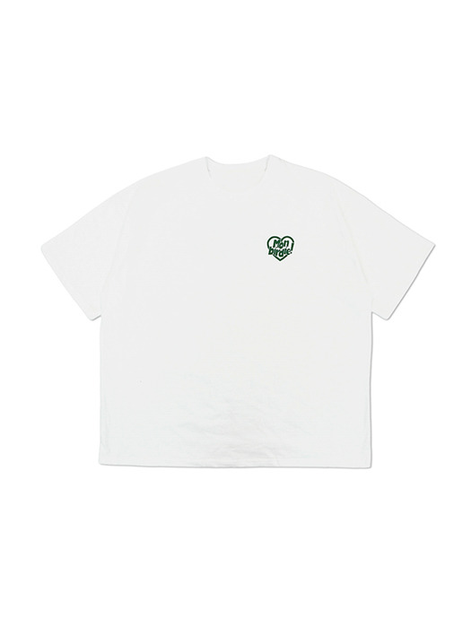 몽버디 5부 슬림핏 티셔츠 WHITE