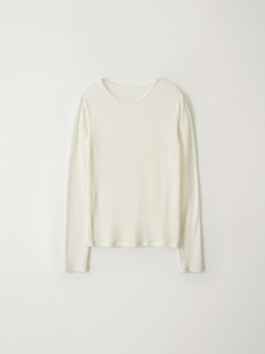 Tencel long sleeve t-shirt (Ivory)
