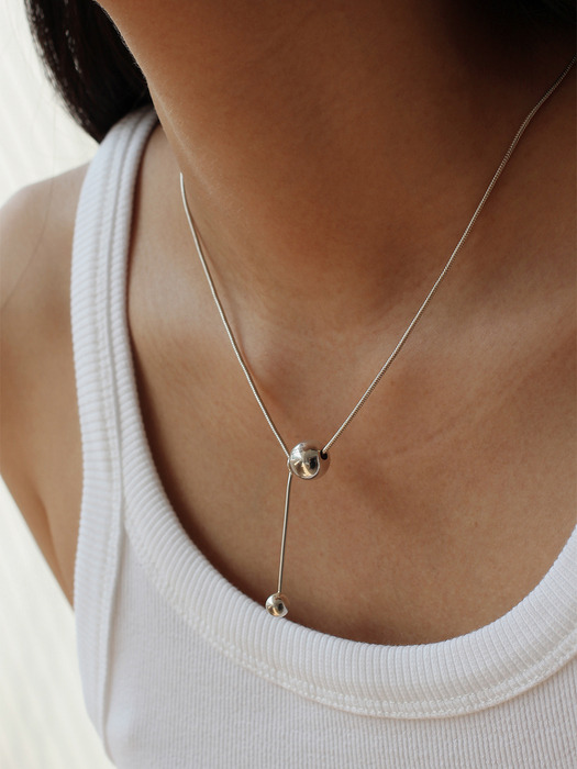 [Silver 925] Weight Ball Necklace