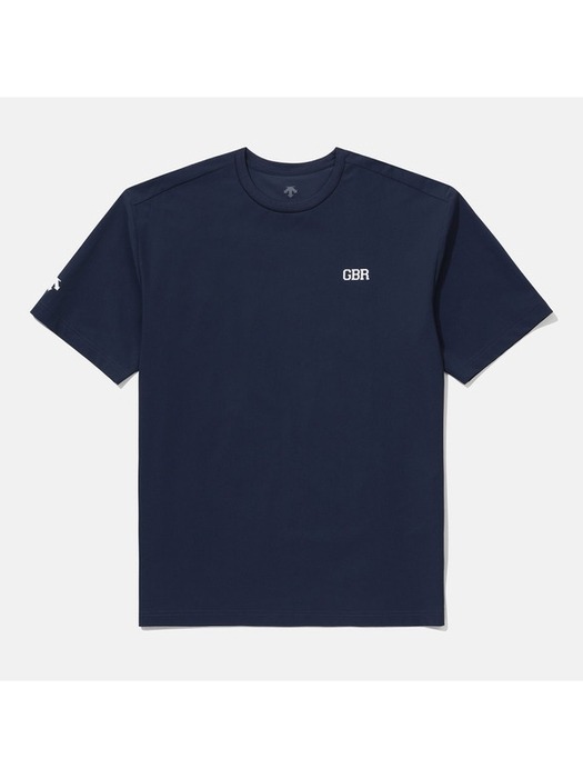 [데상트 공식] SUI 팀 그래픽 트리코트 오버핏 티셔츠 SP223ITS52