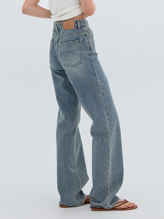 Heart Pocket Denim Pants