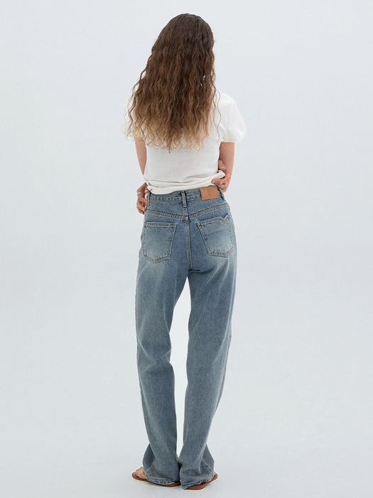 Heart Pocket Denim Pants