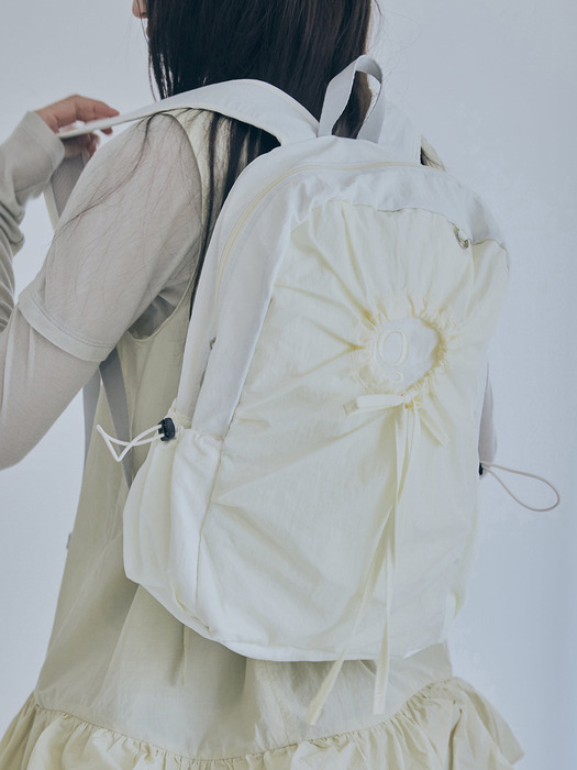 [POIE] hole string PO backpack ( light yellow) ★韓國 포이에]hole string PO backpack ( light yellow)