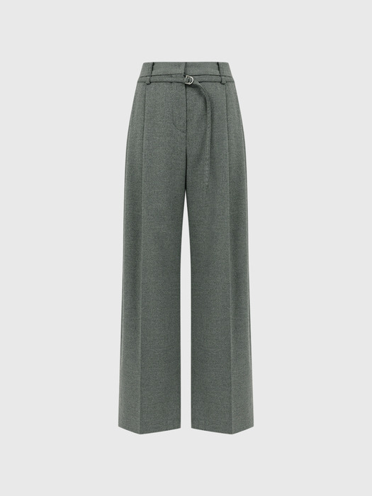 로안 울 턱 벨티드 팬츠 / LOAN WOOL TUCK BELTED PANTS_2colors