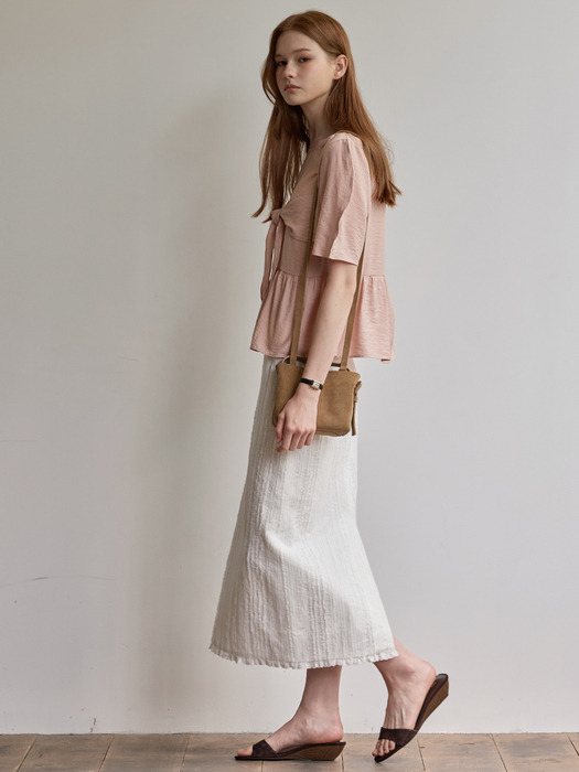 Fringe lace frill skirt - Off white