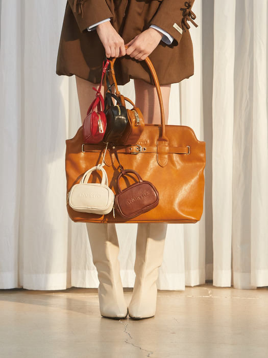 MINI CASE BAG CHARM_BROWN