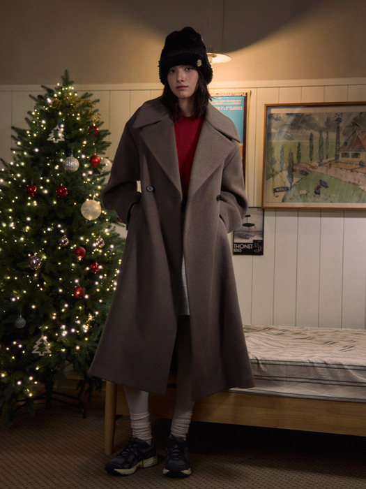 Wide-collar Double Long Coat_2color