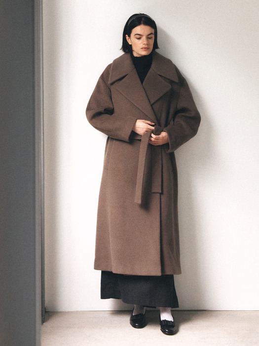 Wide-collar Double Long Coat_2color