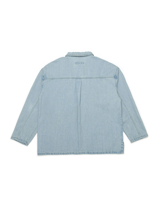 button pullover denim shirts