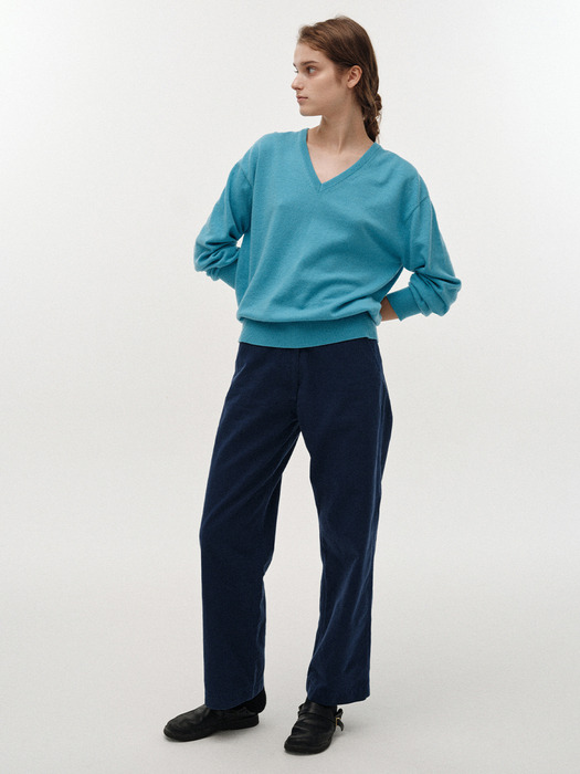 Puno v-neck pullover (Dodger blue)