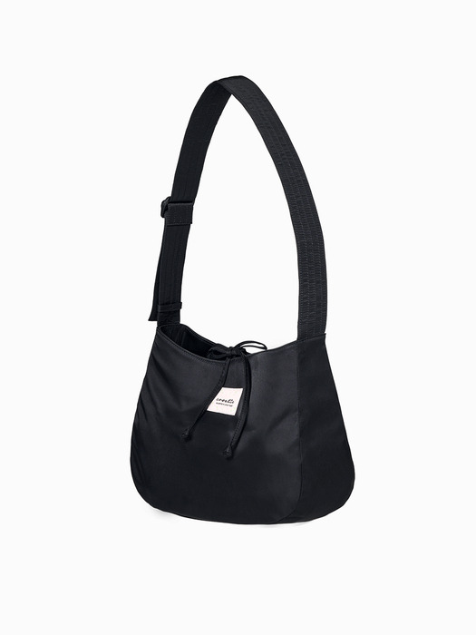 nylon cross bag (black string)