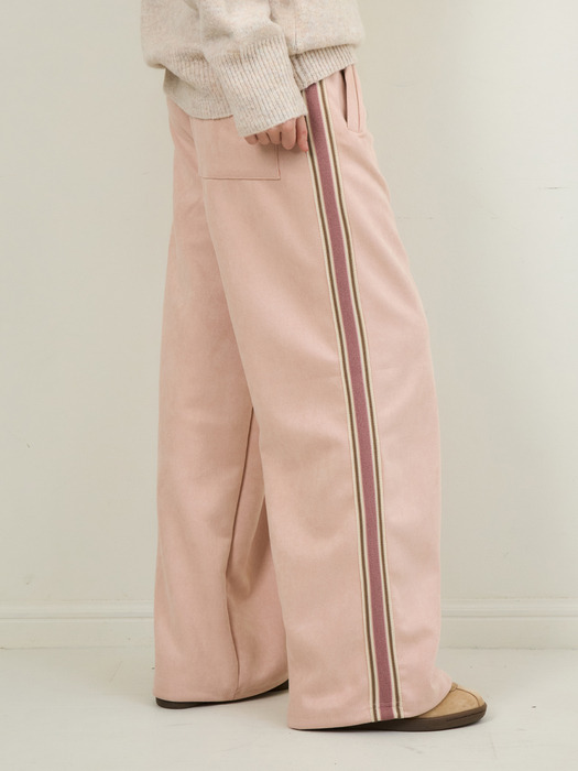 W/Line Suade Track Pants 4COLOR