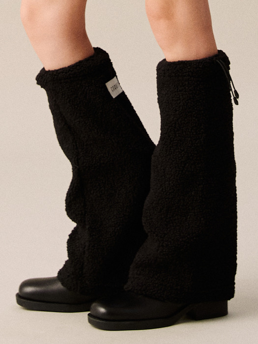 [2-WAY] BOUCLE LEG WARMER BLACK