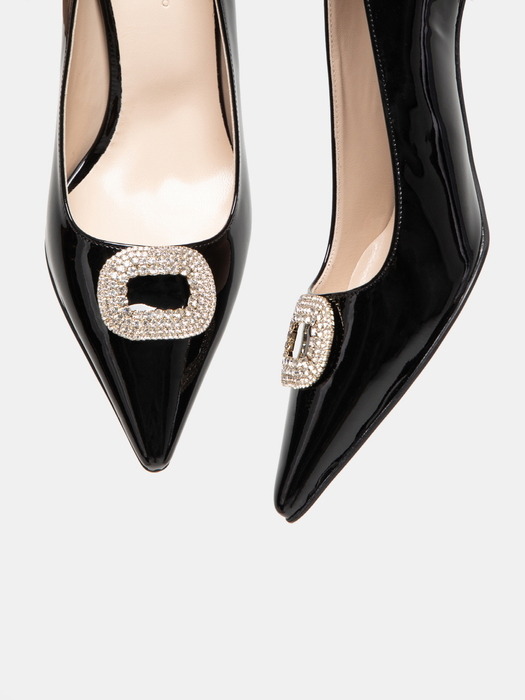 HAILEY 스틸레토 Patent Leather Black