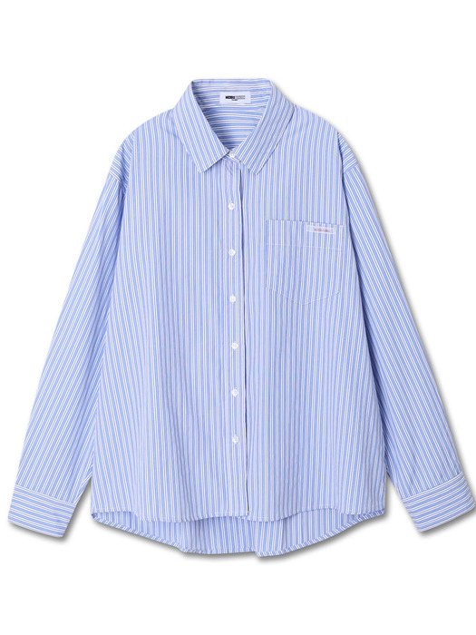 OVERSIZED STRIPE SHIRTS BLUE