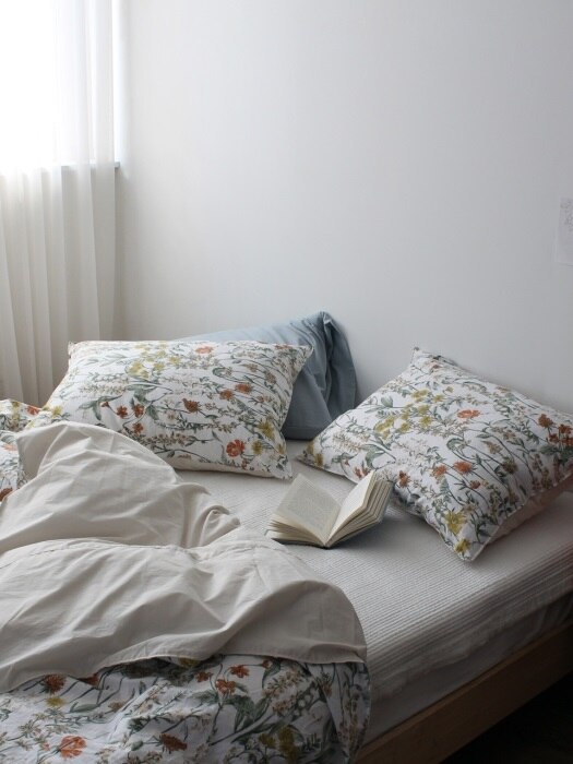 Linen flower bedding set (SS/Q)
