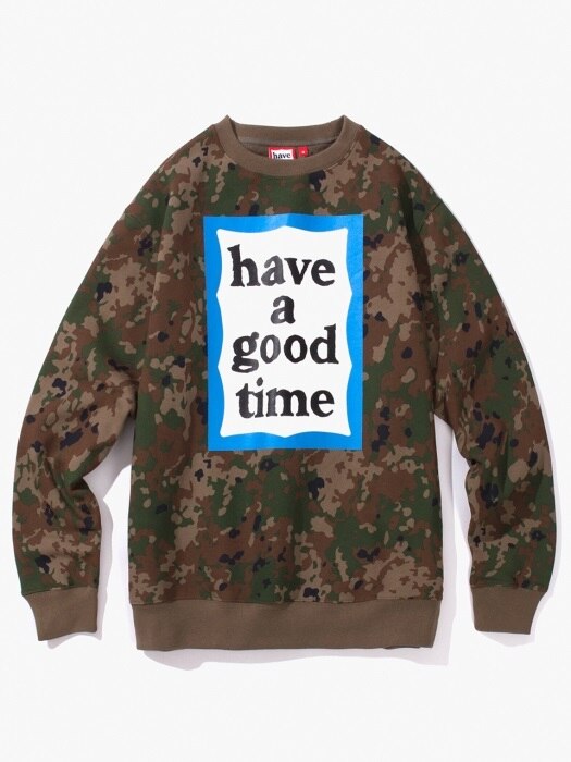 Blue Frame Crewneck - Camo