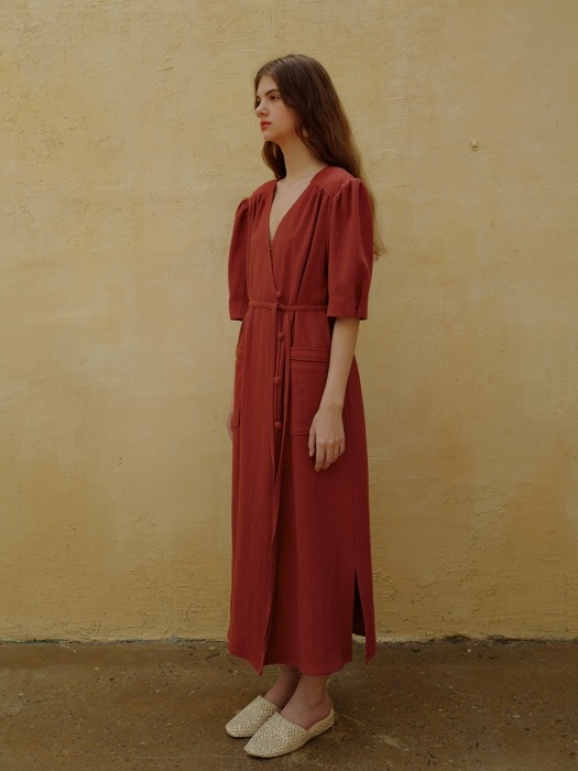 Robe & dress_Brick red