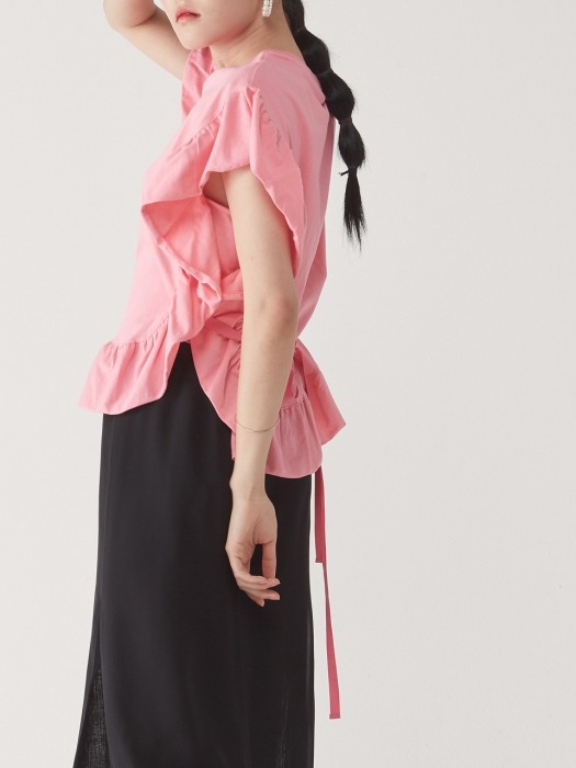 FRILL TEE _ PINK