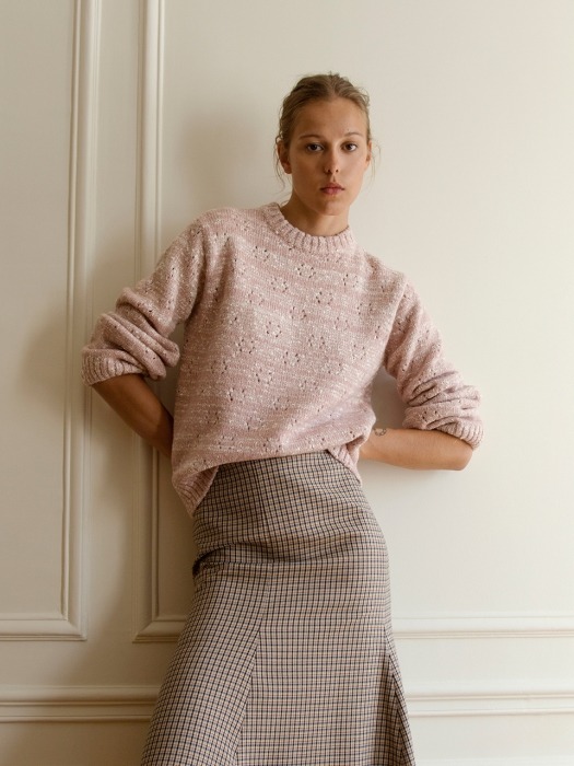 Open-knit Wool Jumper_Pink