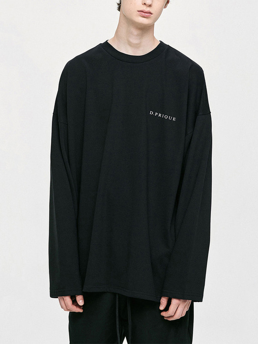 Oversized Long Sleeve T-Shirt - Black