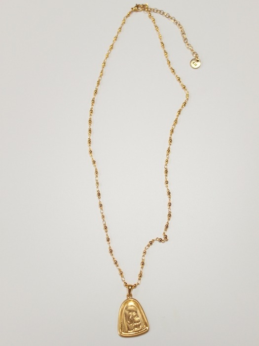 Mother ball chain necklace (Gold)