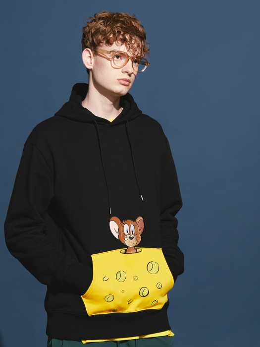 [FW19 T&J] Cheese Pocket Hoodie(Black)