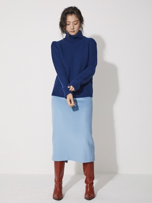 Ribbed Turtle Knit_Blue
