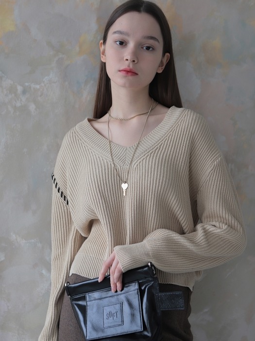Handmade Embroidery Knit_Beige 
