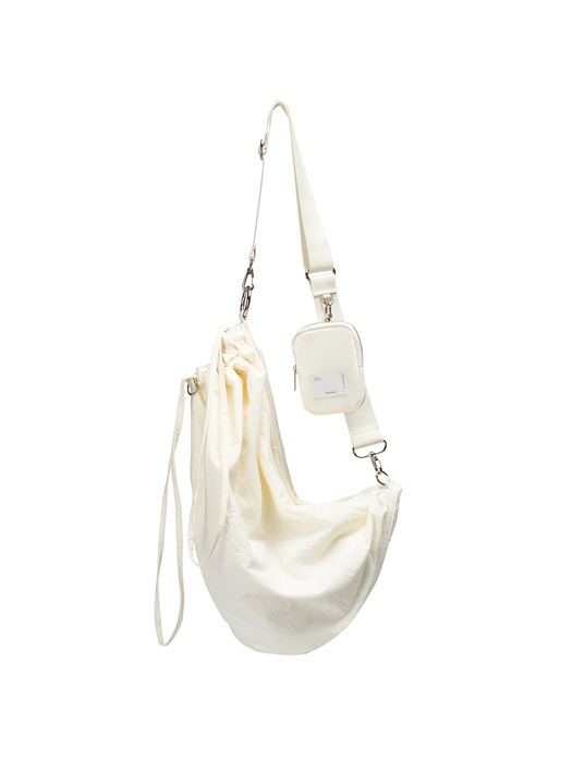 FABRIC SLING BAG SET - WHITE