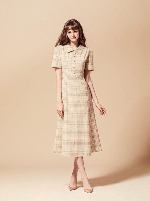 SOFT CHECK PATTERN DRESS [ 소프트 체크 패턴 드레스 ] RM9DR13