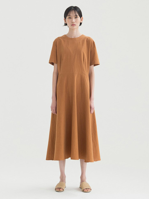 Linen Flared Dress_4color