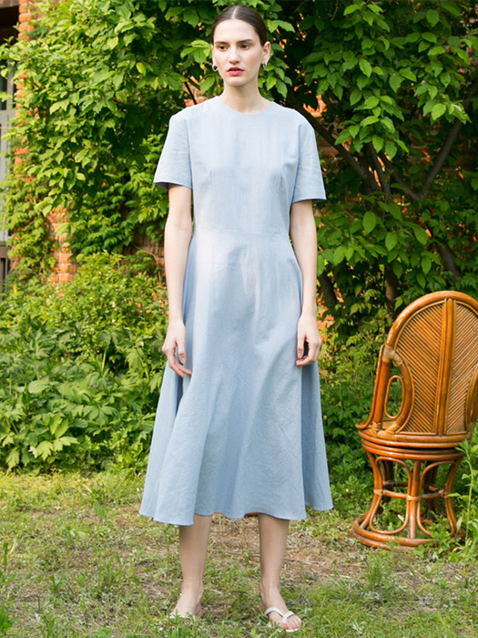 Linen Flared Dress_4color