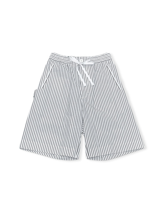 White String Utility Shorts