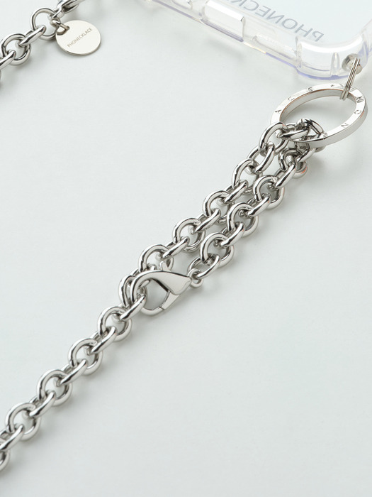 Round Silver Chain Strap Case_아이폰