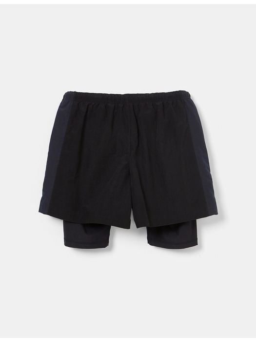 Layered Swim Shorts Black/Navy