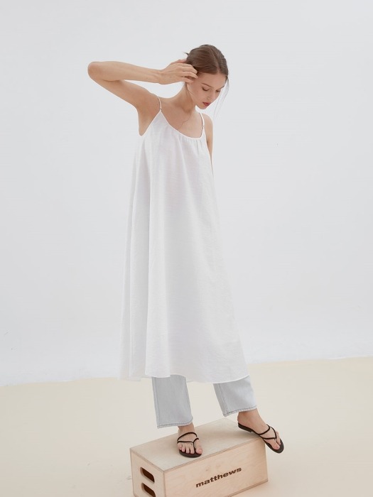 blossom sleeveless dress[white]
