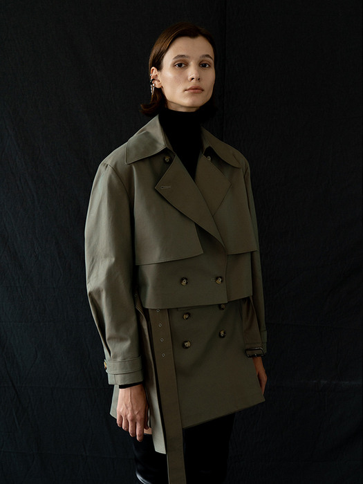 Jane Belted Cotton-gabardine Jacket