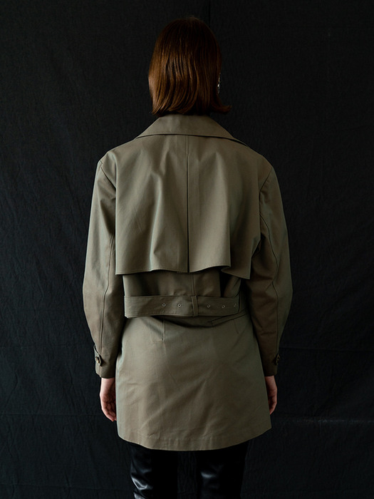 Jane Belted Cotton-gabardine Jacket