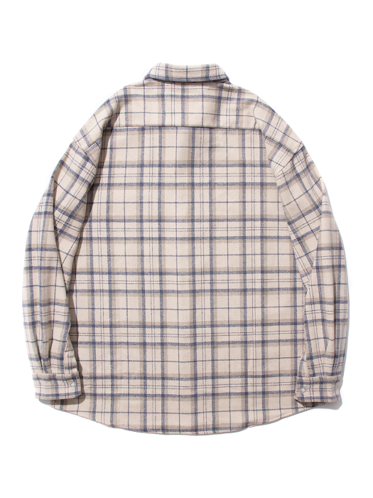 SP Loose Fit Muse Check Shirts-Beige