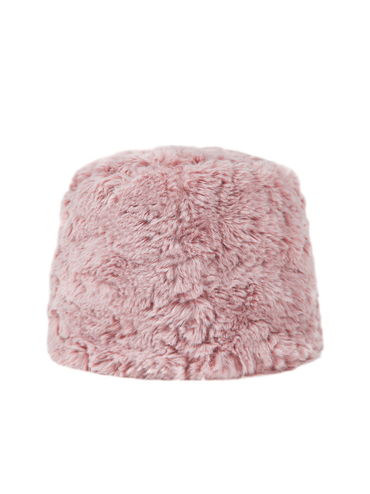 fluffy hat_rose