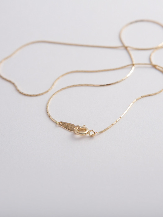 14k gold silken layered necklace (14k 골드)