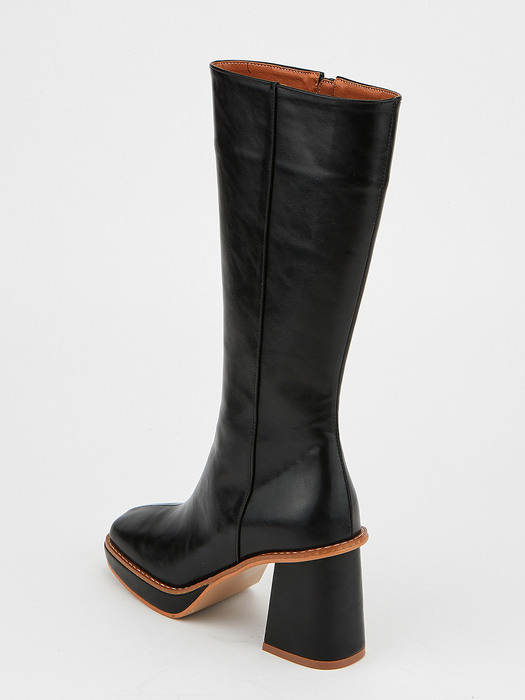 [리퍼브][230~250] Chungky Long Boots (Black)