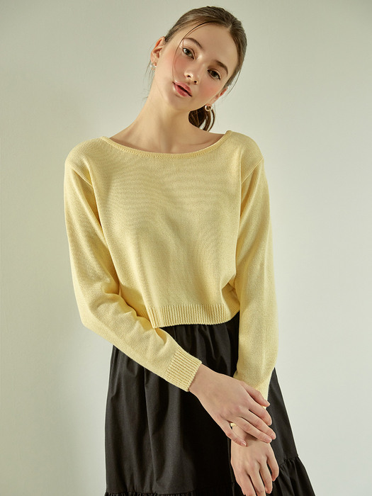 Soft Linen 2-way Cardigan (Yellow)
